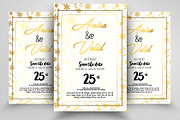 Save The Date Golden Card Templates, a Flyer Template by Psd Templates (Thumbnail 1 of 2)
