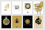 2017 Happy New Year Greeting Cards, a Background Graphic by GalaStudio (Thumbnail 2 of 6)
