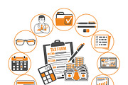 Auditing, Tax, Accounting Concepts, a Finance Illustration by TAlex (Thumbnail 2 of 7)