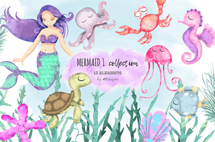 Under The Sea Mermaid Clipart