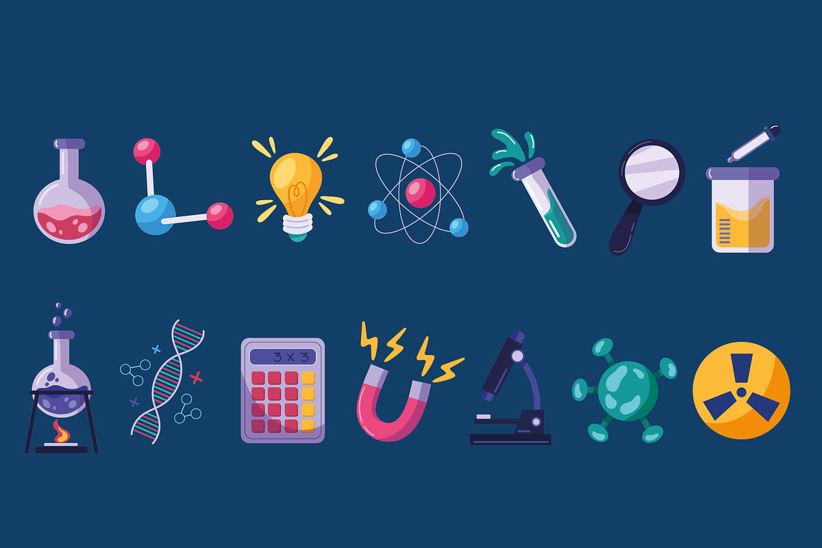Science Experiment Illustration Set