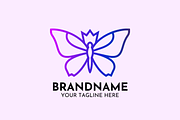 Queen Butterfly Logo Design Vector, a Branding & Logo Template by Megafox Studio (Thumbnail 2 of 2)