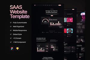 Hurix SaaS Website Template, an UI Kit Template by DjectStudio