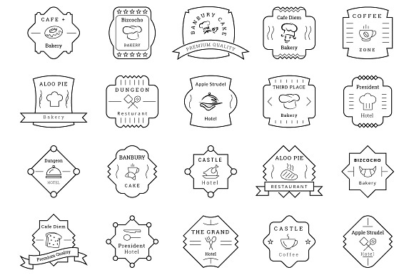 85 Cafe, Bakery, Hotel Badges/Labels preview 7