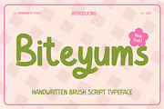 Biteyums – Playful Brush Script Font, a Script Font by Brand Earth (Thumbnail 7 of 7)