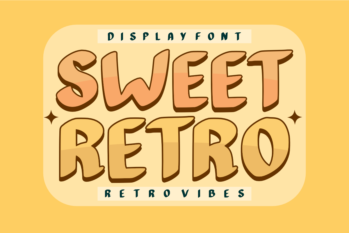Super Retro - Groovy Vintage Font, a Sans Serif Font by KiddoGlyphs Studio (Photo 2 of 3)