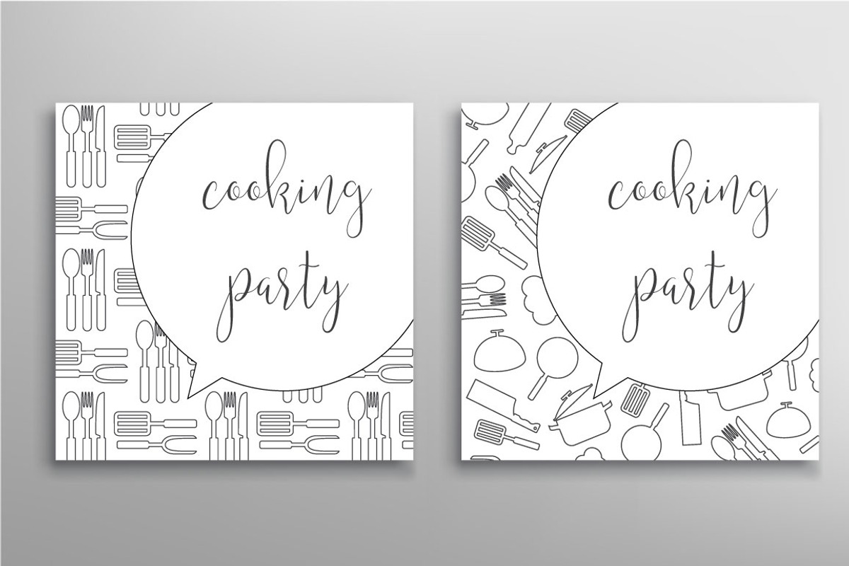 Cooking kitchen patterns, a Pattern Graphic by Yapanda (Photo 3 of 3)