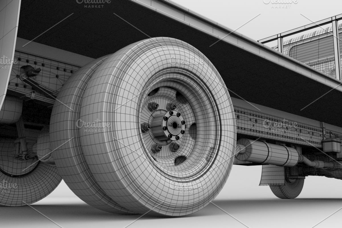 Isuzu Flatbed Truck, a Cars & Vehicle 3D Model by Olives (Photo 19 of 21)