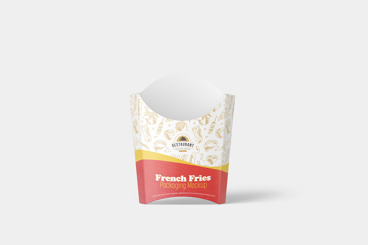 French Fries Packaging Mockup, a Packaging Mockup by Seven Lights (Photo 14 of 19)
