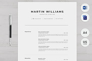 Clean Modern Resume Template, a Resume Template by UX-group (Thumbnail 1 of 3)