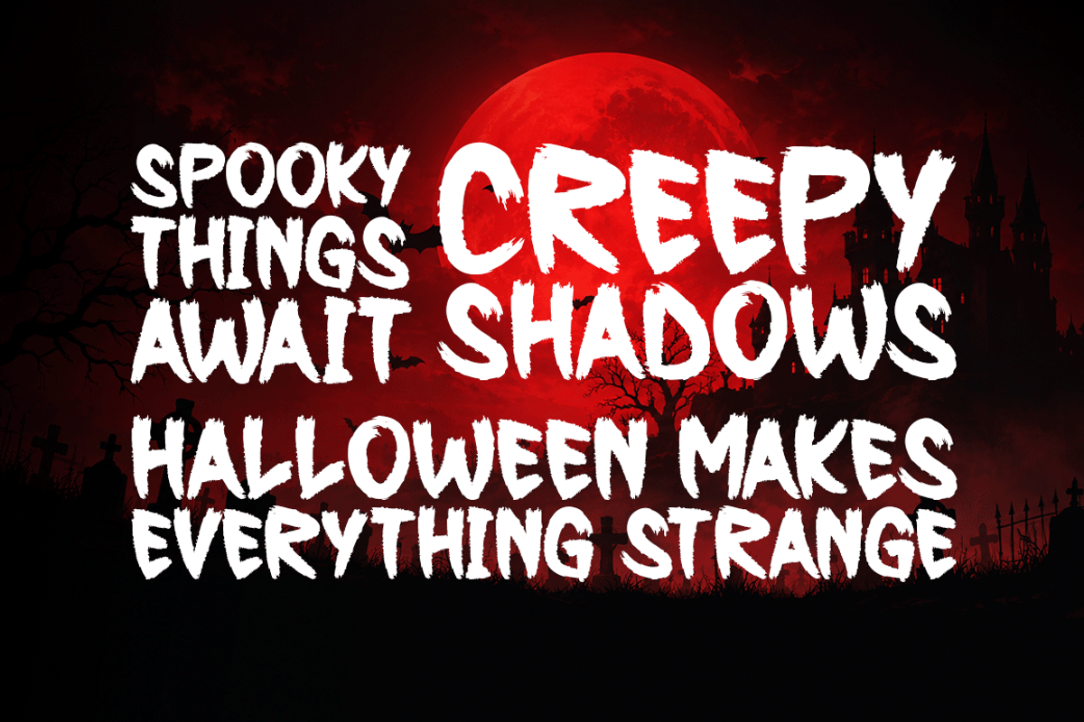 Deadly October Typeface, a Handwritten Font by Seemly Fonts (Photo 2 of 7)