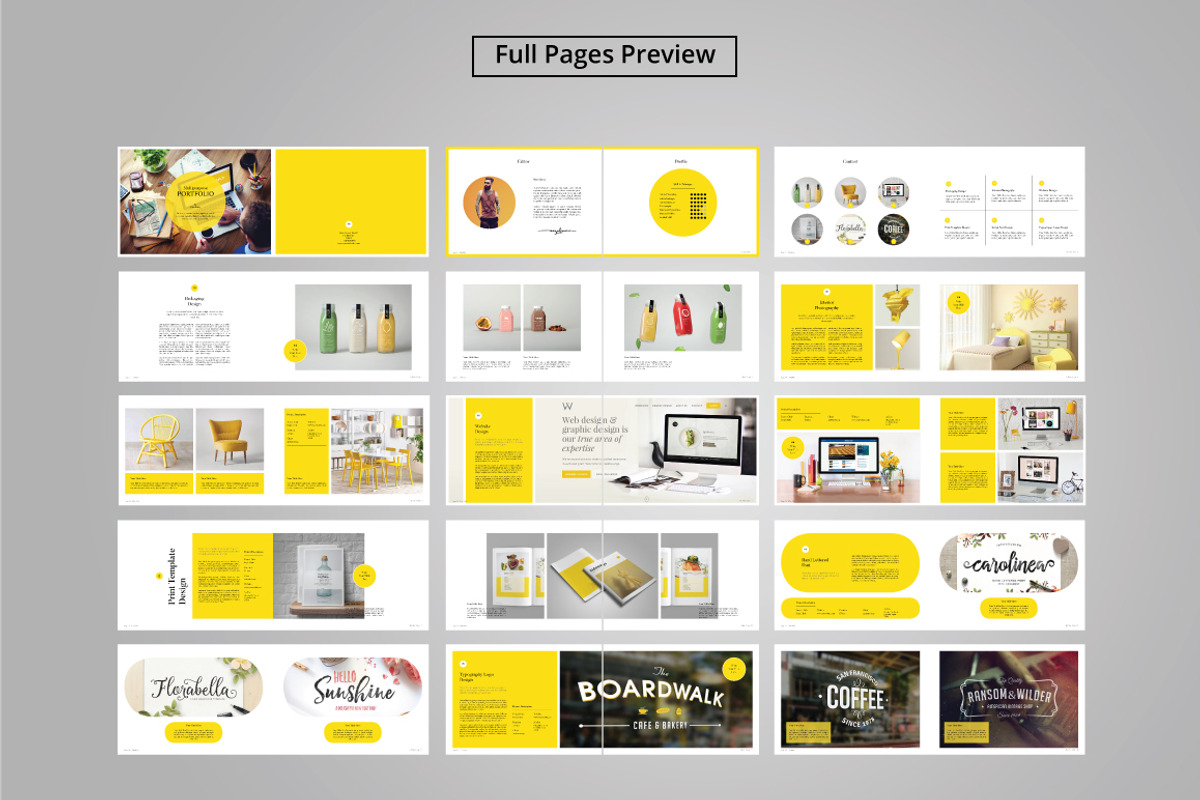 Portfolio Bundle Template Indesign, a Brochure Template by Tiempo co (Photo 5 of 9)