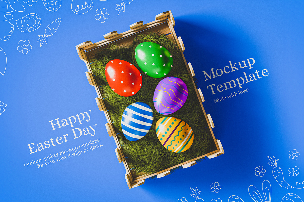 Happy Easter Day Mockup, an Advertising Mockup by Se٧enStudio (Photo 2 of 2)