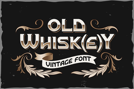 Old Whisk(e)y typeface, a Symbol Font by Fractal fonts & graphics