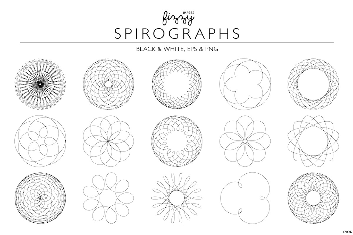 30 Spirographs Vol 1 – Vector & PNGs, a Decorative Illustration by Fizzy Images (Photo 2 of 3)
