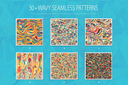 Wavy mosaic patterns, a Pattern Graphic by Gudiny (Thumbnail 3 of 6)