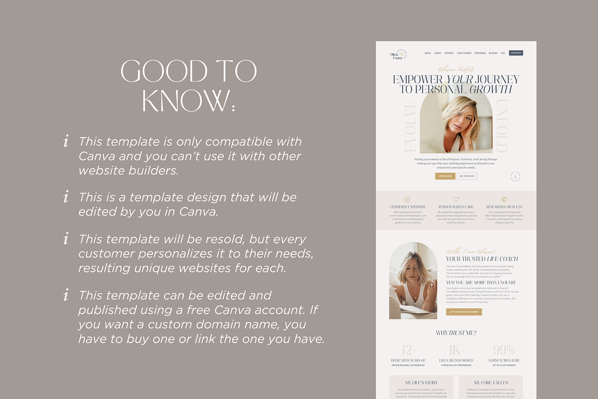 Coaching Website Template for Canva, a Landing Page Template by vectorocean (Photo 11 of 11)