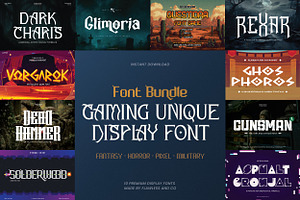 Gaming Unique Font Bundle, a Sans Serif Font by Flawless And Co