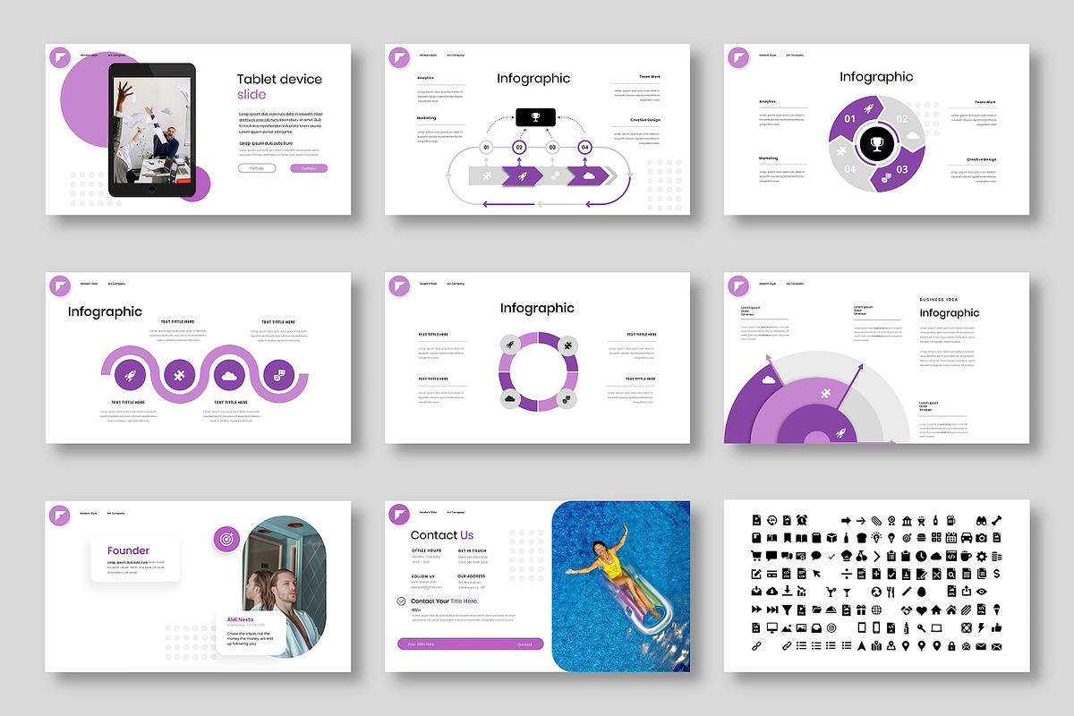 Business PowerPoint Template, a Presentation Template by Dens Creative Studio (Photo 5 of 6)