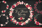 Floral Vector Wreaths in Rose Garden, an Illustration by Amanda Ilkov (Thumbnail 2 of 4)