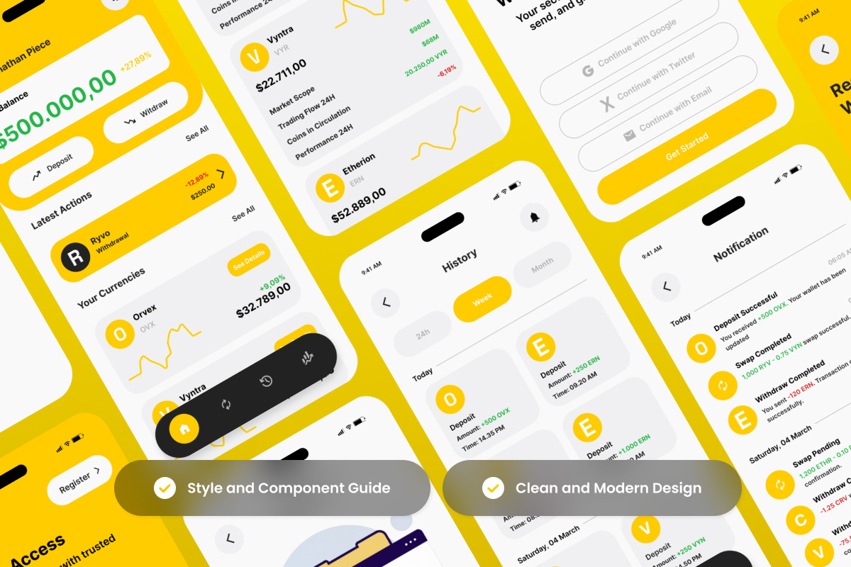 CRYPTON Secure Web3 Crypto Wallet UI, an App Template by productype1 (Photo 4 of 5)