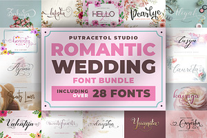 Best Romantic Wedding Font Bundle