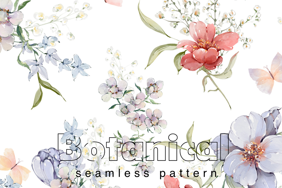 Watercolor flowers botanical bundle, a Decorative Illustration by Edith’s World (Photo 13 of 15)