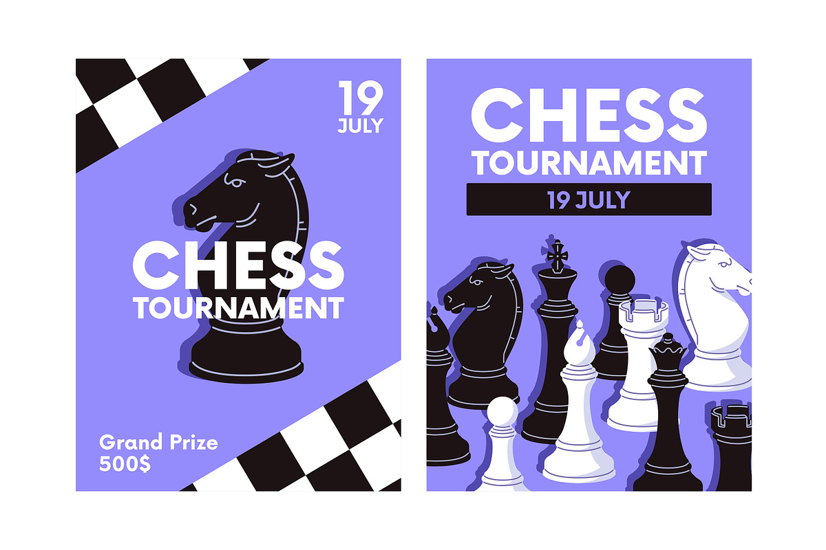 Chess pieces set + backgrounds, an Object Illustration by PaperTrident (Photo 3 of 9)