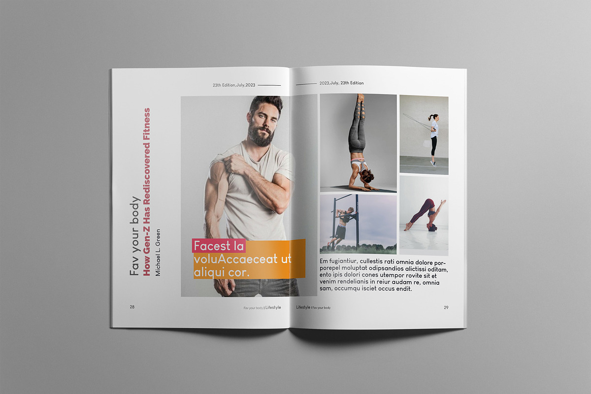 Lifestyle magazine layout 01, a Magazine Template by Swayang (Photo 15 of 22)
