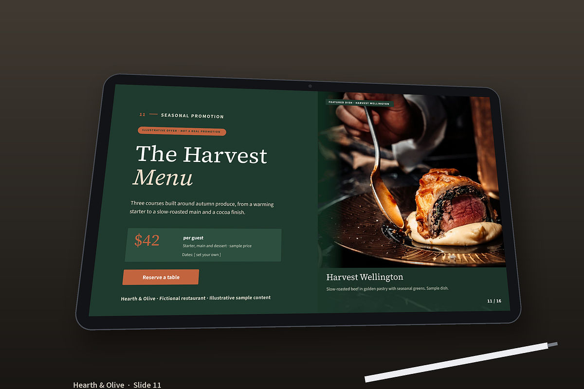 Restaurant & Food Presentation, a Presentation Template by novexora (Photo 4 of 5)