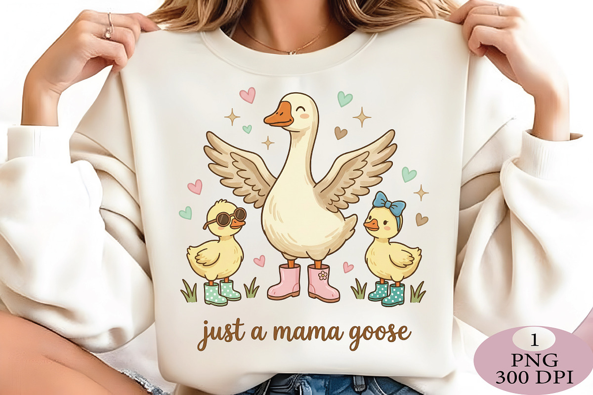 Just a Mom Goose PNG, an Illustration by Daily.Designs (Photo 4 of 5)