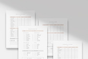 4 Page Budget Planner Template, a Marketing Template by roselindoco (Thumbnail 1 of 3)