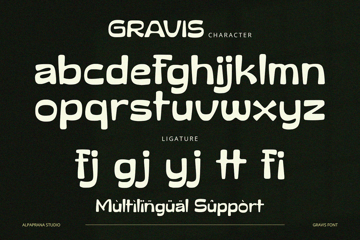 Gravis - Display Font, a Font by Alpaprana (Photo 9 of 11)
