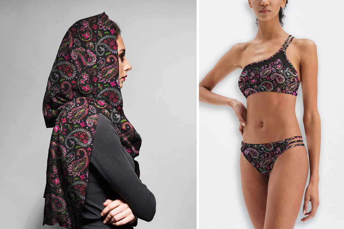 Neon Bohemian Paisley Pattern, a Pattern Graphic by Gullenda (Photo 5 of 6)