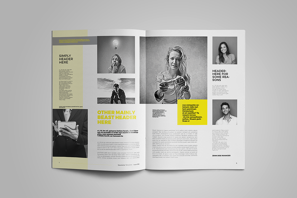 Newsletter Template, a Magazine Template by spidergraph (Photo 5 of 10)