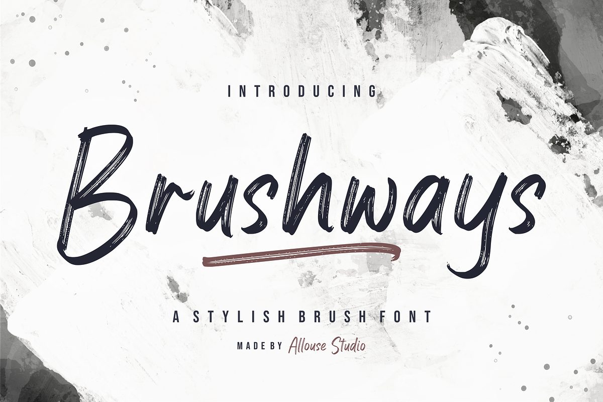 Brushways A Stylish Brush Font, a Font by Allouse Studio (Photo 1 of 10)