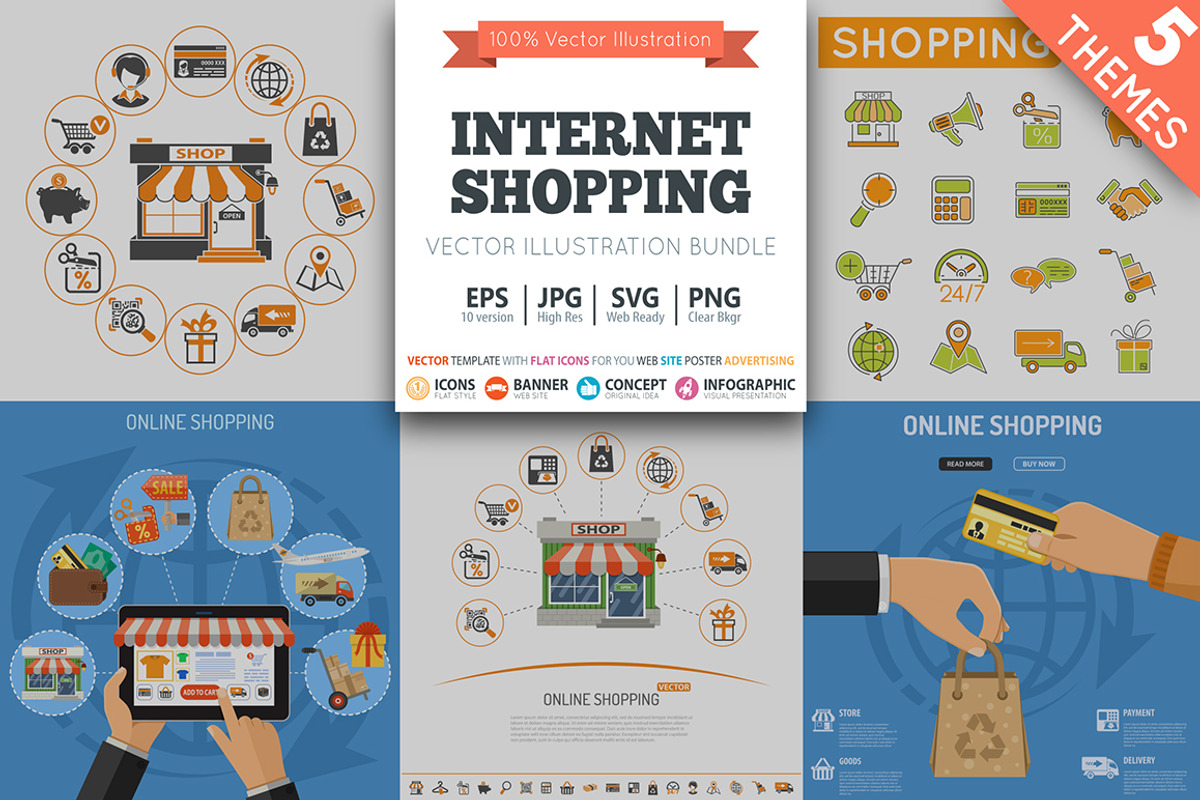 Internet Shopping, an Outline Icon by TAlex (Photo 1 of 7)