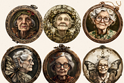 GRANDMA ANGELS AND FAIRIES CLIPART, a Person Illustration by Daring Digies (Thumbnail 2 of 8)