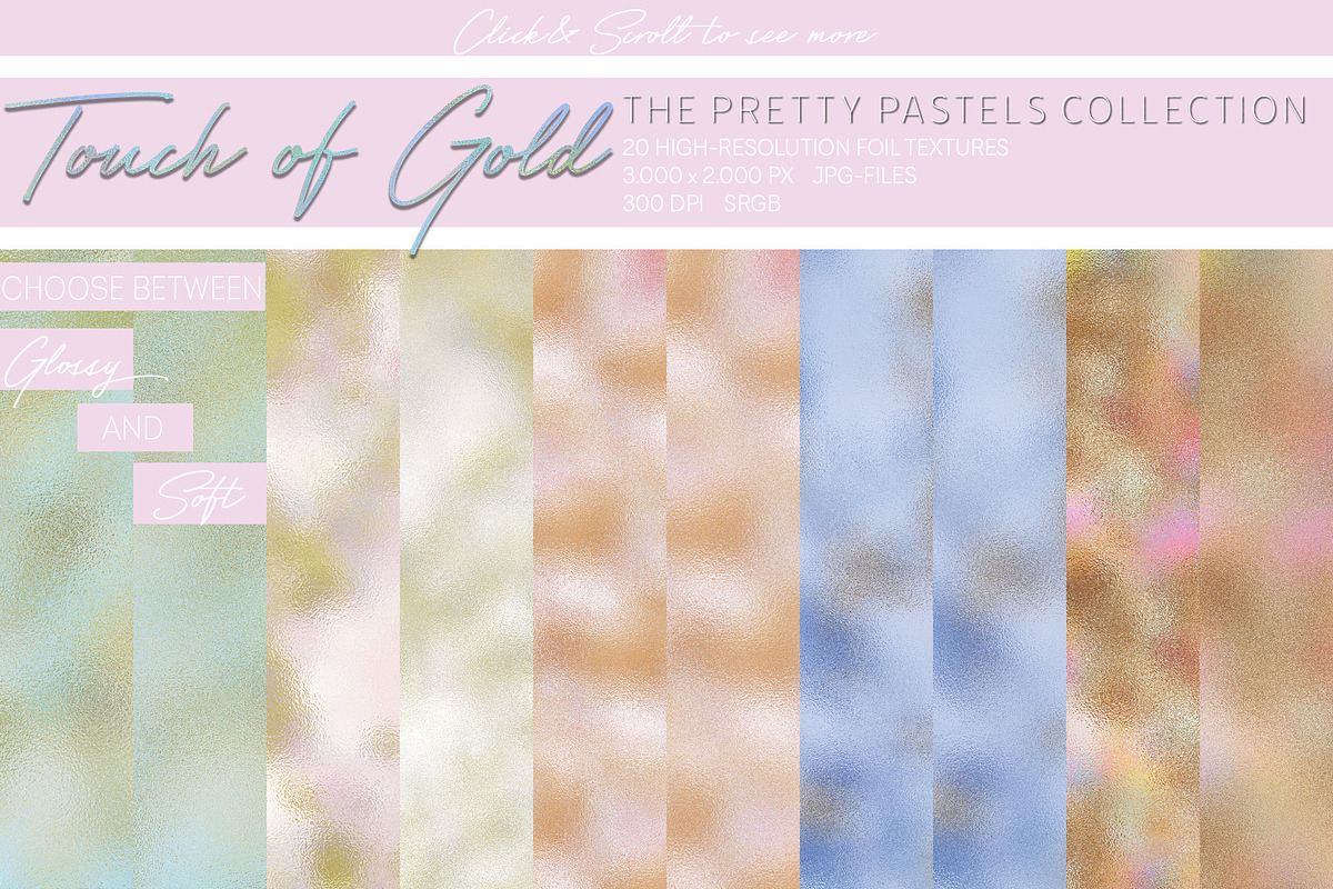 Touch of Gold Foil Textures, a Texture Graphic by U + Me Studio (Photo 2 of 8)