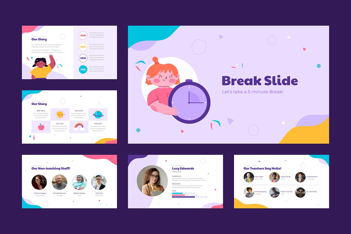 Elementary School Slides Template, a Presentation Template by Flat Icons