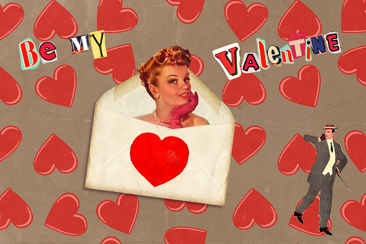 Valentines day RETRO Design SET, an Object Graphic by Alexiva (Photo 4 of 7)