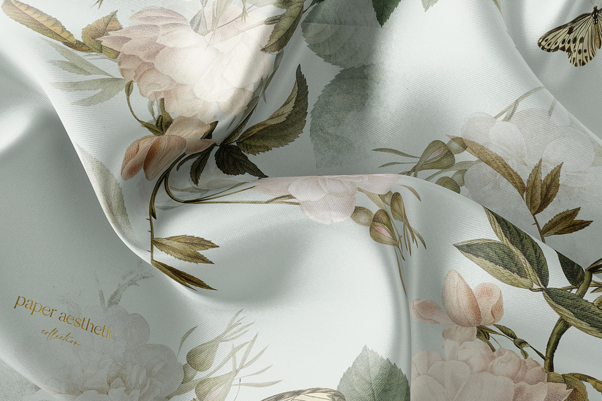 Luxury Pastel Mint Floral Pattern, a Pattern Graphic by paper aesthetic (Photo 8 of 8)