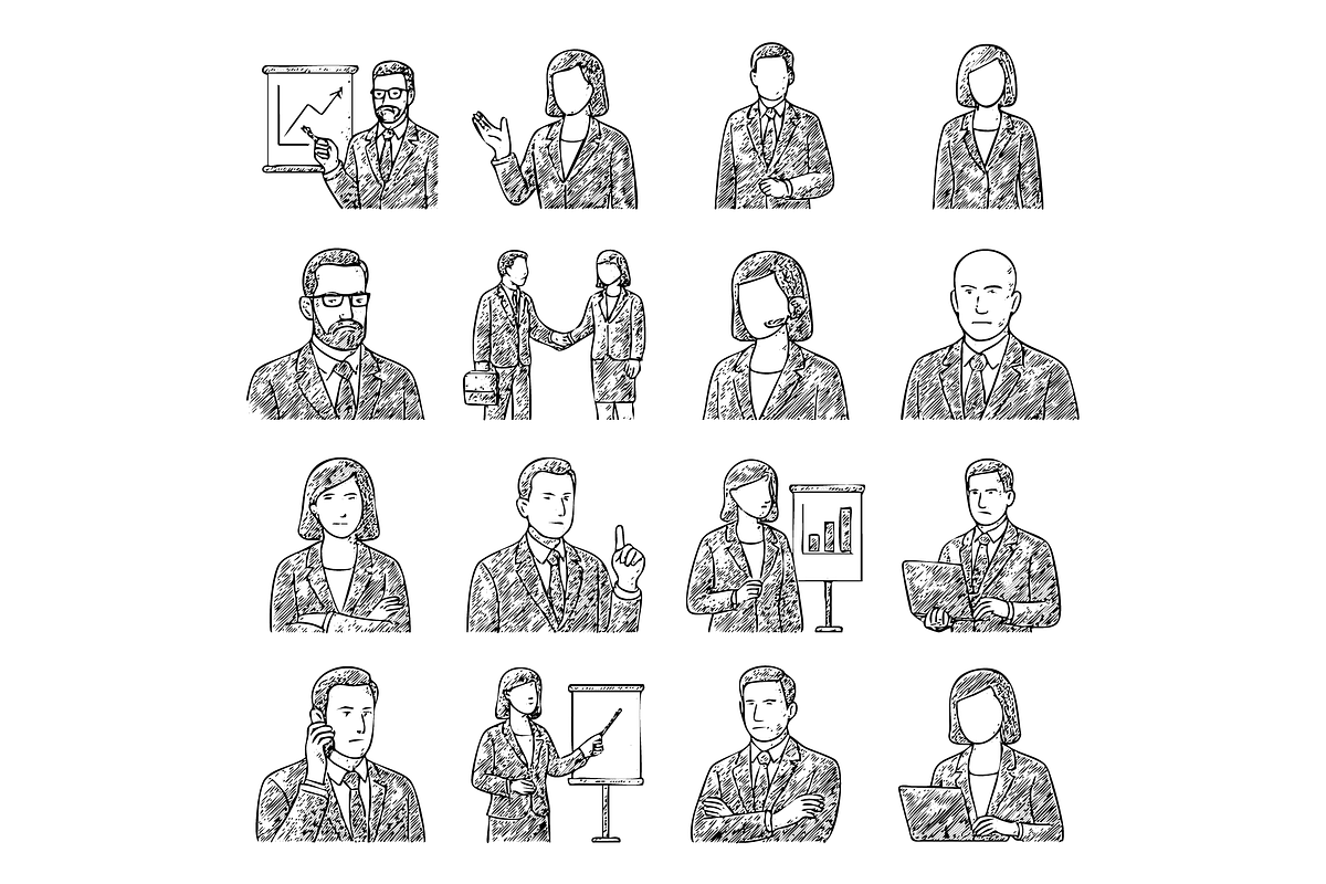 Business People Icons, an Object Graphic by RT Studio