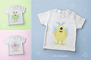 Cute Monsters, a Texture Illustration by LartGraphics (Thumbnail 3 of 13)