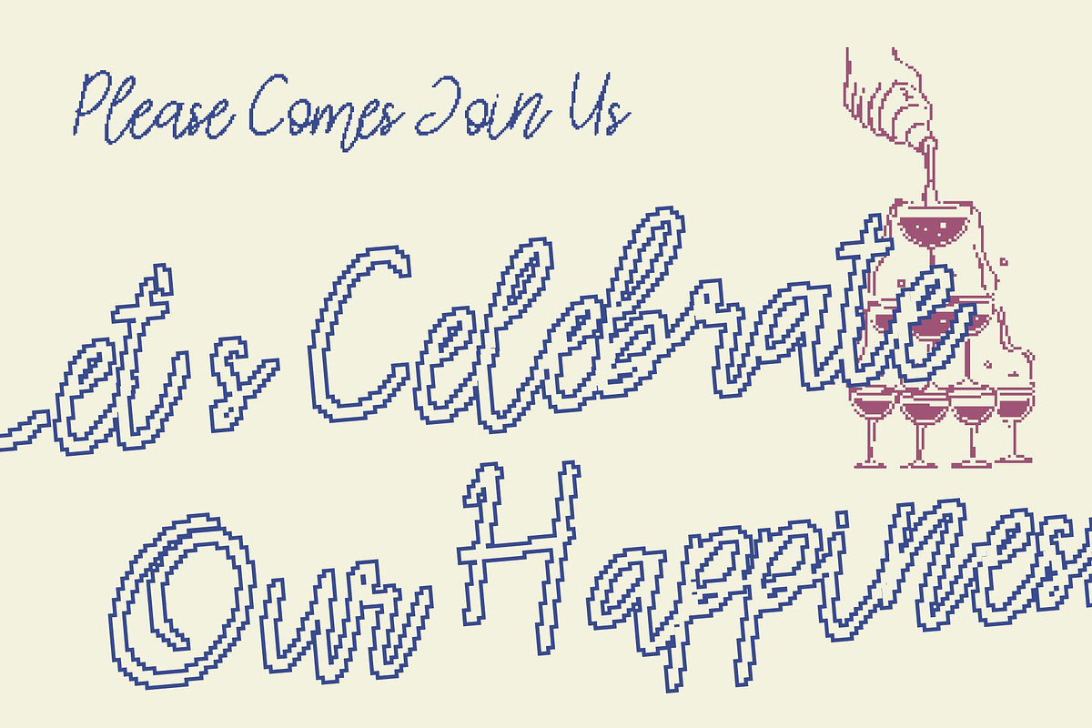 CS Elysia Pixel, a Script Font by Craft Supply Co. (Photo 7 of 8)