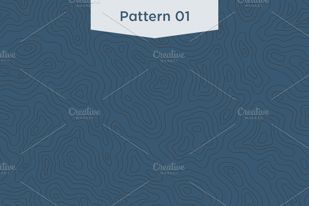 Topographic Map Patterns - Tileable, a Pattern Graphic by Ramsey Creative (Photo 2 of 5)