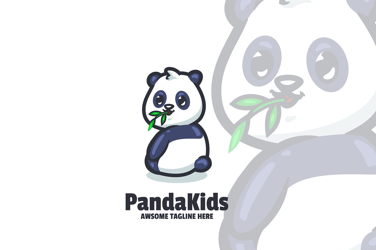 Bamboo Panda Mascot Cartoon Logo., a Branding & Logo Template by VectorCraft