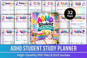 ADHD Student Study Planner | Focus