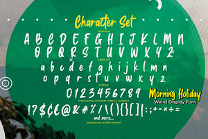 Morning Holiday - Weird Display Font