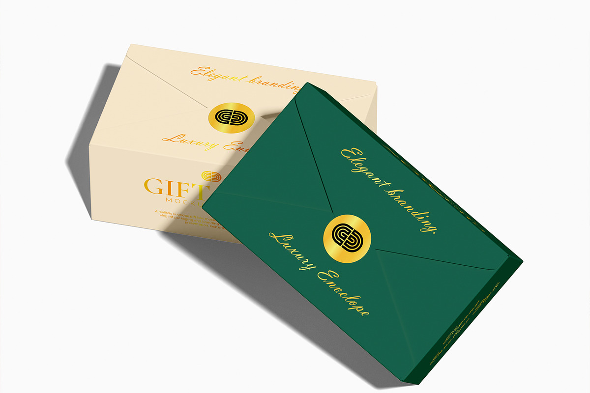 Envelope Gift Box Mockup, a Packaging Mockup by Unerispace (Photo 5 of 5)